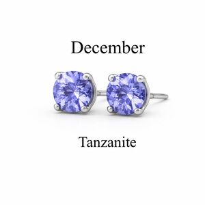3mm Tanzanite Stud Earrings | December Birthstone